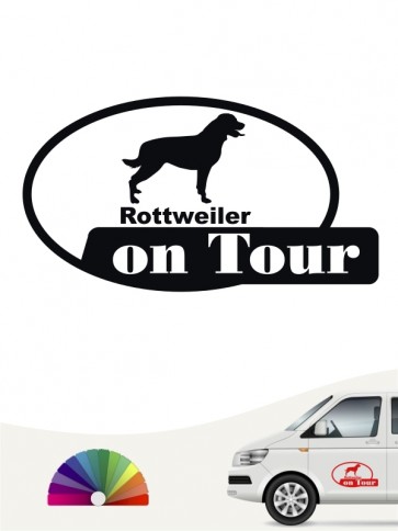 Rottweiler on Tour Autosticker von anfalas.de