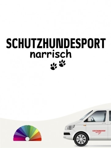 Hunde-Autoaufkleber Schutzhund narrisch von Anfalas.de