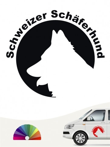 Schweizer Schäferhund Hundeaufkleber von anfalas.de