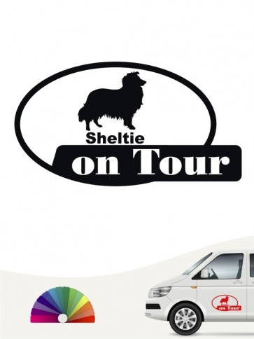 Sheltie on Tour Hundeaufkleber anfalas.de