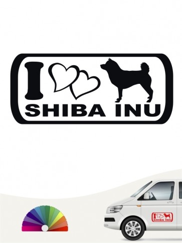 I Love Shiba Inu Heckscheibenaufkleber anfalas.de
