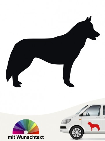 Siberian Husky Autoaufkleber mit Wunschtext anfalas.de
