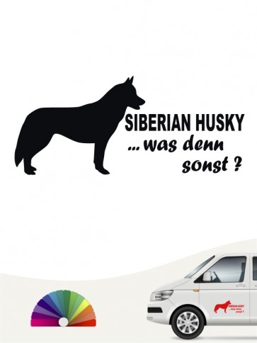 Siberian Husky was denn sonst Autosticker anfalas.de