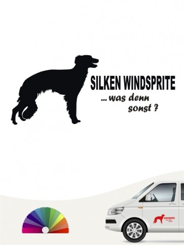 Hunde-Autoaufkleber Silken Windsprite 7 von Anfalas.de