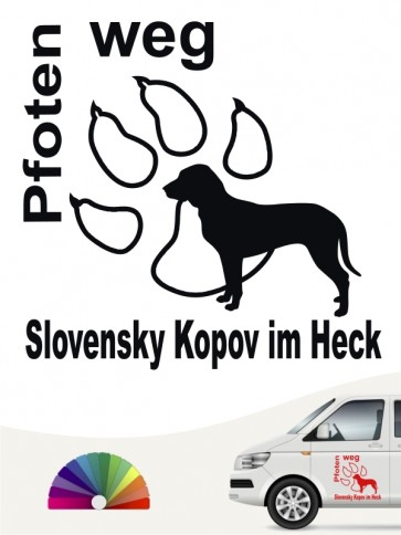 Pfoten weg Hundeaufkleber Slovensky Kopov anfalas.de
