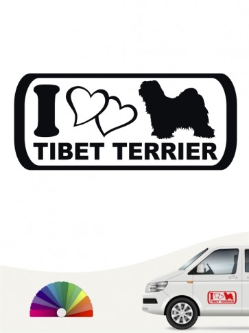 I Love Tibet Terrier Heckscheibenaufkleber anfalas.de