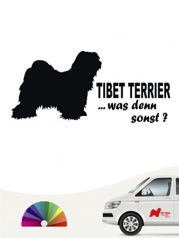 Tibet Terrier was denn sonst Autosticker anfalas.de