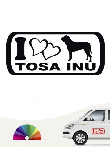 I Love Tosa Inu Heckscheibenaufkleber anfalas.de
