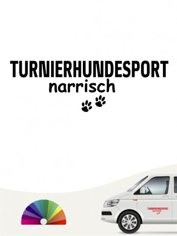 Hunde-Autoaufkleber Turnierhundesport narrisch von Anfalas.de