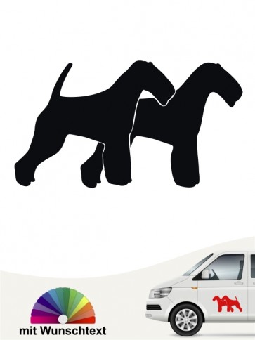 Welsh Terrier doppel Silhouette Sticker anfalas.de