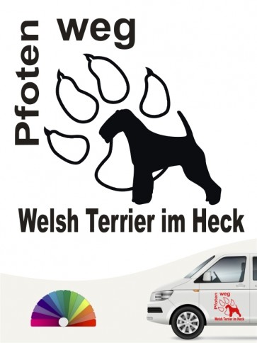 Welsh Terrier Pfoten weg Aufkleber anfalas.de