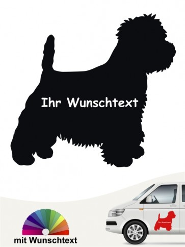 West Highland Terrier Silhouette mit Wunschname anfalas.de