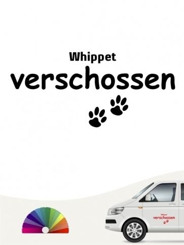 Hunde-Autoaufkleber Whippet verschossen von Anfalas.de