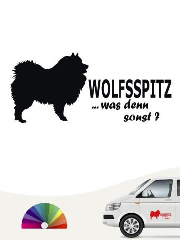 Wolfsspitz was denn sonst Autosticker anfalas.de