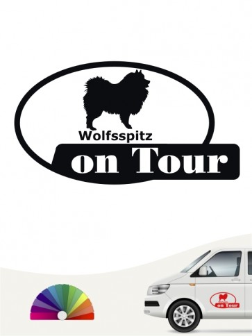 Wolfsspitz on Tour Hundeaufkleber anfalas.de