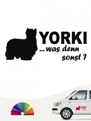 Yorkshire Terrier Autoaufkleber Yorki was denn sonst anfalas.de