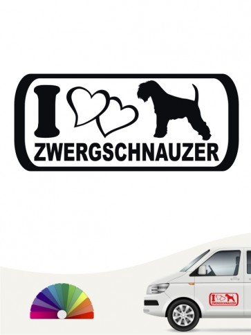 I Love Zwergschnauzer Sticker anfalas.de
