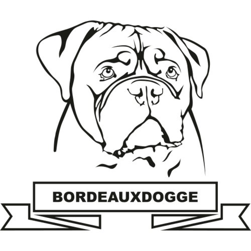 Wetterfester Aufkleber Bordeaux Dogge Hunde Dogs Rasse größe 15 oder ZAHL cm 