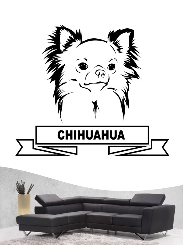 Chihuahua 15 HundeWandtattoo in eigener Farbe & Größe by