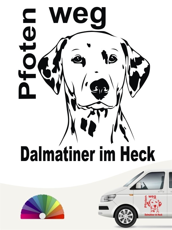 Auto Aufkleber Dalmatiner Autoaufkleber Hund Hundeaufkleber, 8,99 €