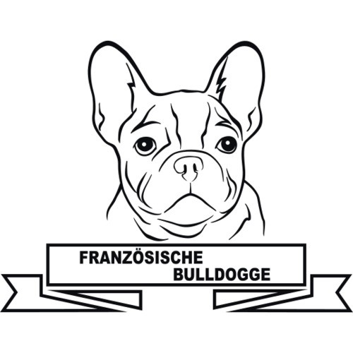 Niedlicher Hund im Fenster Französische Bulldogge Aufkleber