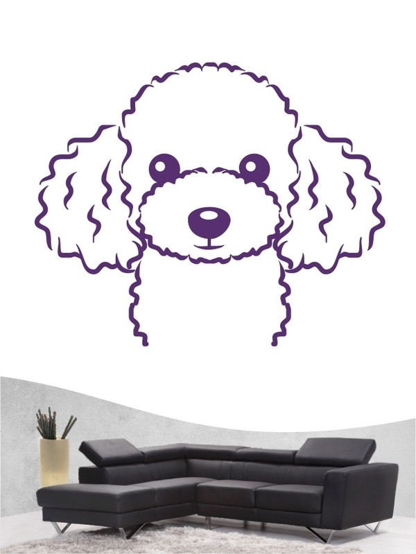Pudel Comic 1 Hunde-Wandtattoo mit eigenem Text » Farbe & Größe by ANFALAS