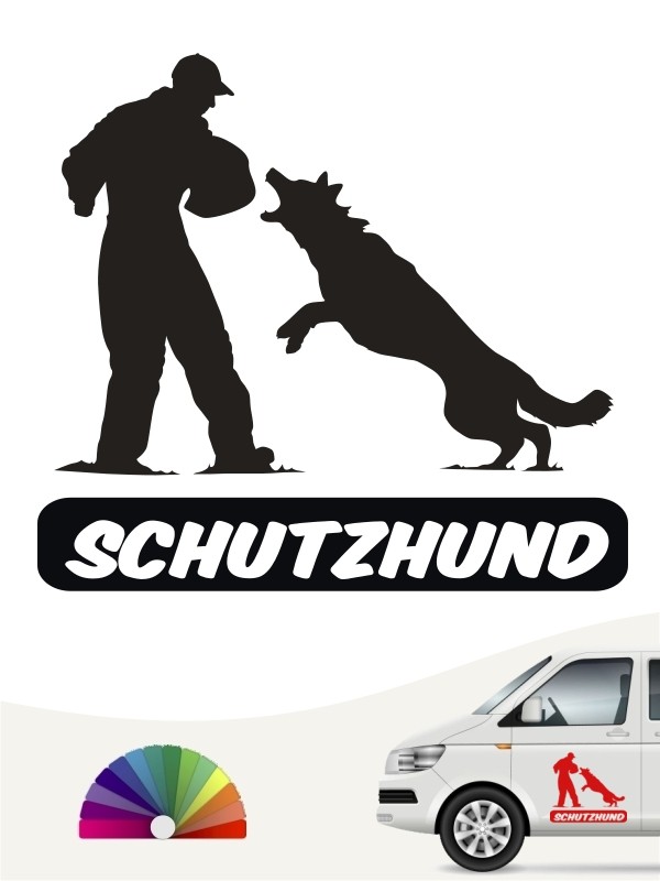 Schutzhund 4 Aufkleber in eigener Farbe & Größe by ANFALAS