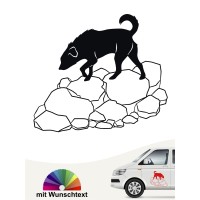 Trümmerhund 2 Aufkleber mit eigenem Text » Farbe & Größe by ANFALAS