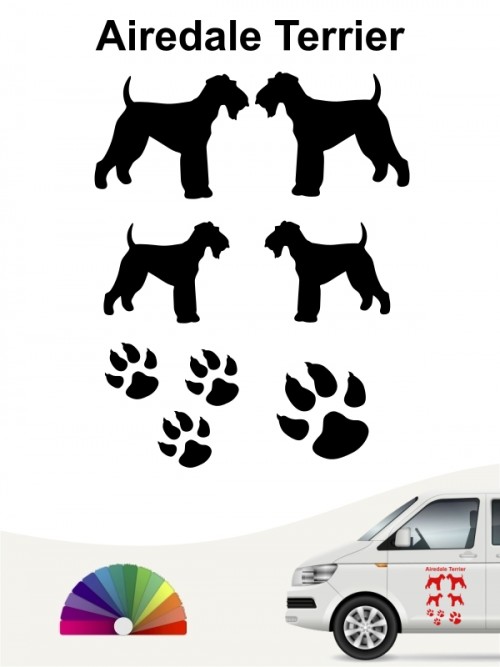 Hunde-Autoaufkleber Airedale Terrier 12 von Anfalas.de