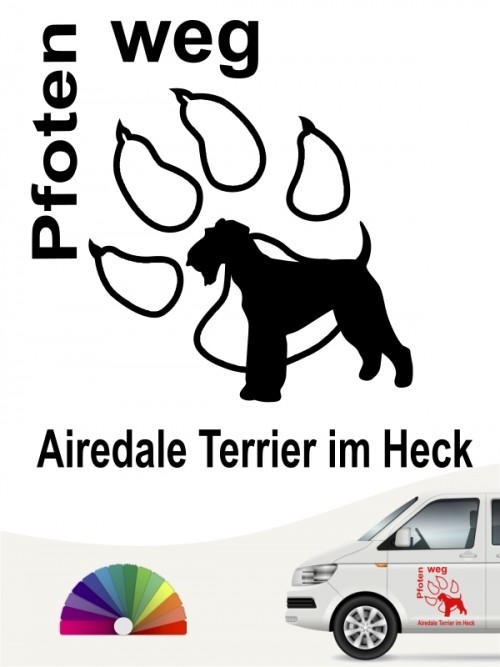 Airedale Terrier Pfoten weg Aufkleber anfalas.de