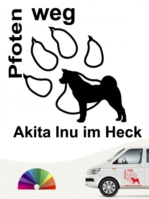 Akita Inu Pfoten weg Hundeaufkleber anfalas.de