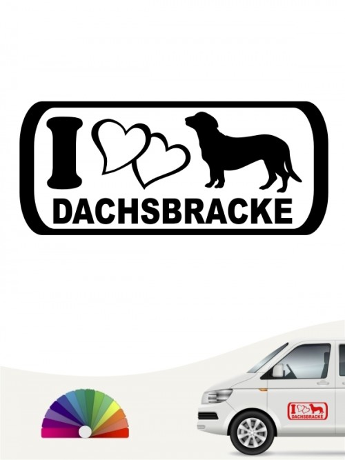 ILove Dachsbracke Autoafkleber anfalas.de