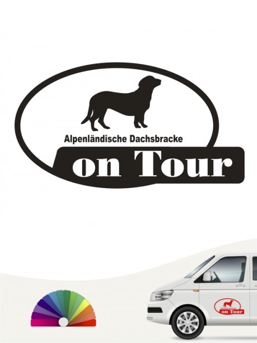Hunde-Autoaufkleber Alpenländische Dachsbracke 9 von Anfalas.de