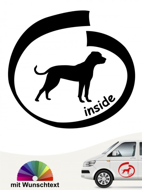 American Bulldog inside Autoaufkleber mit Namen anfalas.de