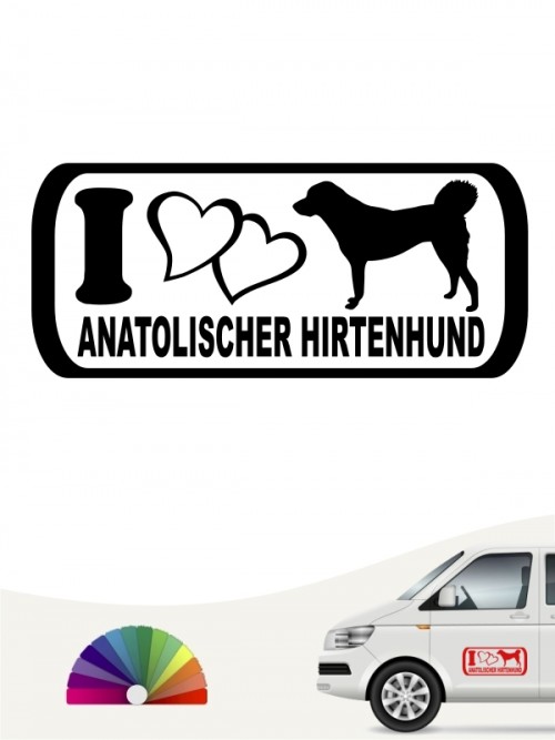I Love Anatolischer Hirtenhund Aufkleber anfalas.de