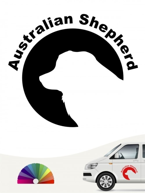 Australian Shepherd Autoaufkleber von anfalas.de