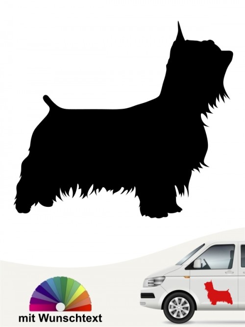 Australian Silky Terrier Autoaufkleber mit Wunschtext anfalas.de