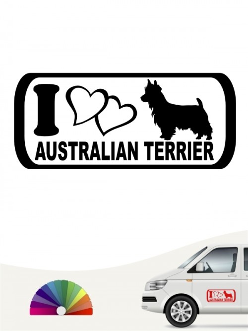 I Love Australian Terrier Hundeaufkleber anfalas.de