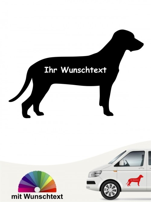 Bay. Gebirgsschweißhund Silhouette mit Namen anfalas.de