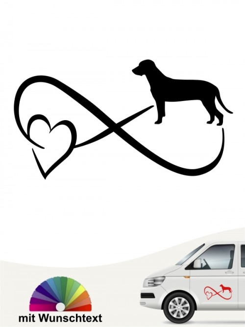 Bayerischer Gebirgsschweißhund  Autoaufkleber mit Wunschtext von anfalas.de