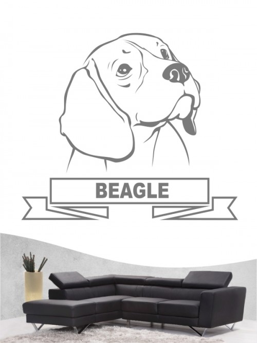 Hunde-Wandtattoo Beagle 15 von Anfalas.de