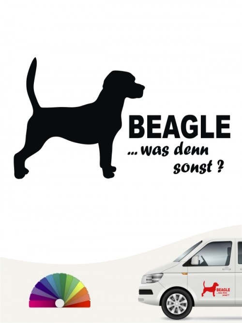 Beagle was denn sonst Autoaufkleber anfalas.de