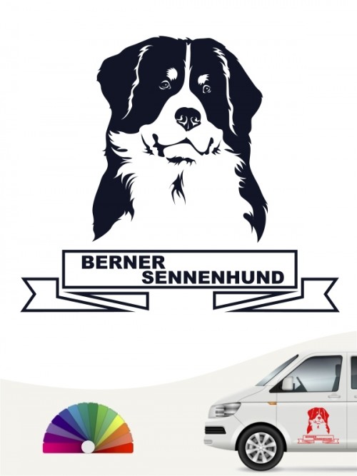 Hunde-Autoaufkleber Berner Sennenhund 15 von Anfalas.de