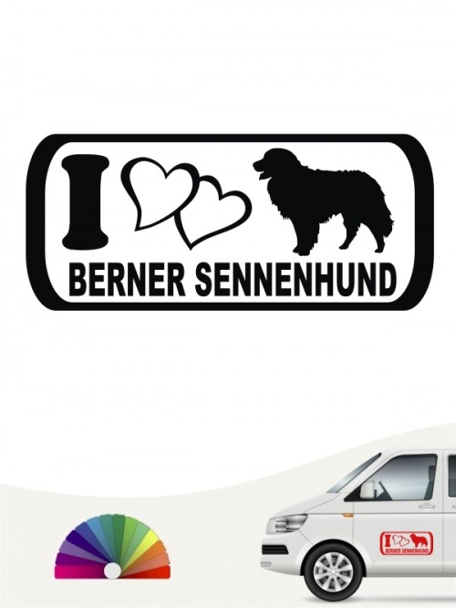 I Love Berner Sennenhund Autoaufkleber anfalas.de