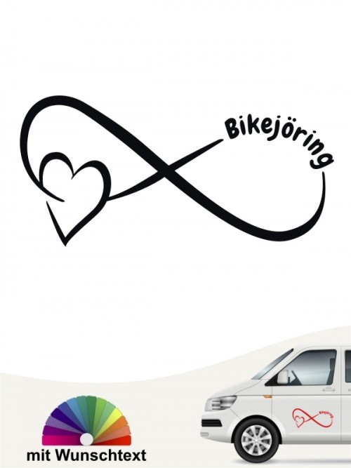 Bikejöring Team Heckscheibenaufkleber mit Wunschtext von anfalas.de