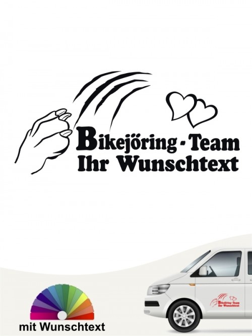 Bikejöring Autoaufkleber selbst gestalten von anfalas.de