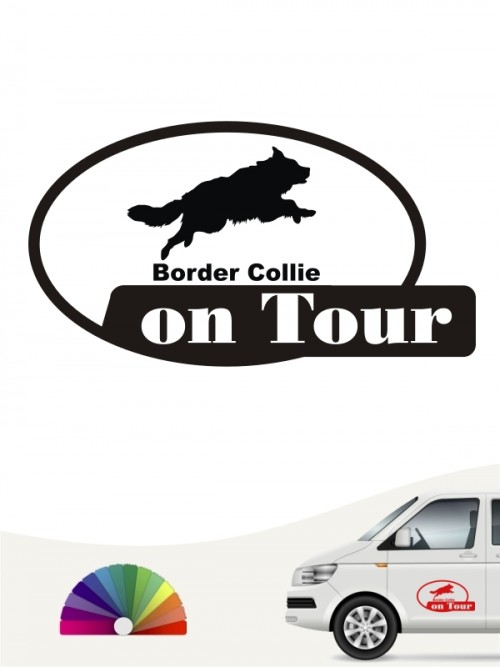 On Tour Border Collie Aufkleber anfalas.de