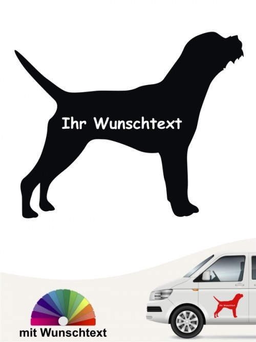 Border Terrier Silhouette mit Wunschname anfalas.de 