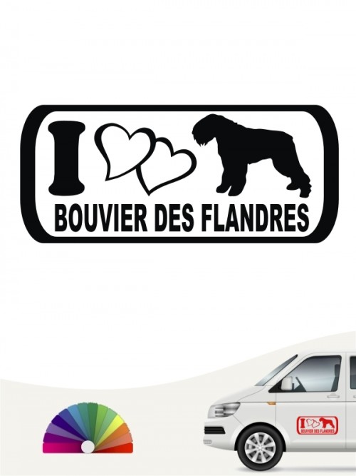 I Love Bouvier des Flandres Autosticker anfalas.de