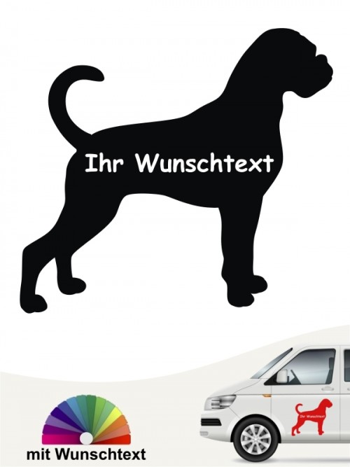 Boxer Hundeaufkleber mit Wunschname anfalas.de